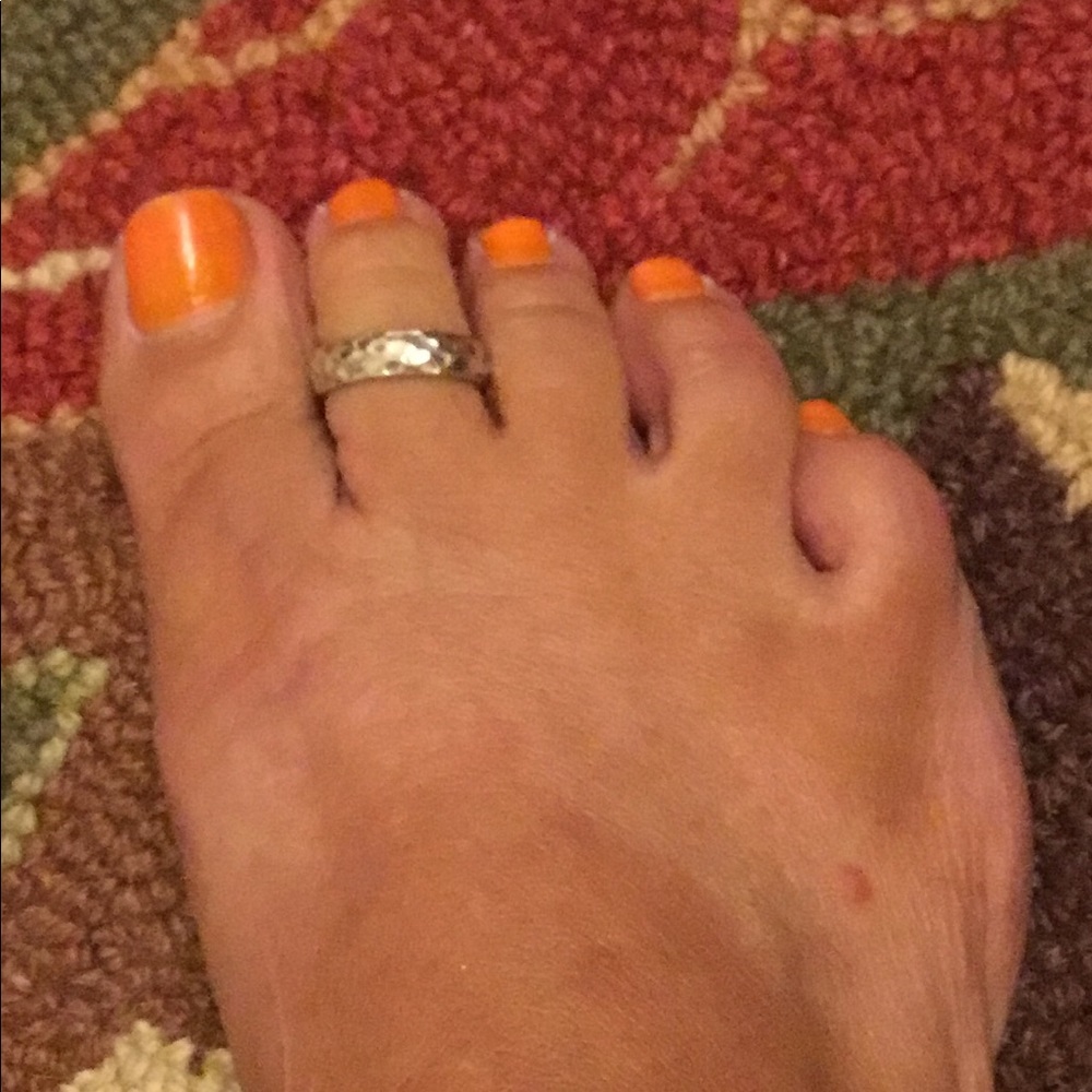 Hammered Silver Toe Ring - image 2